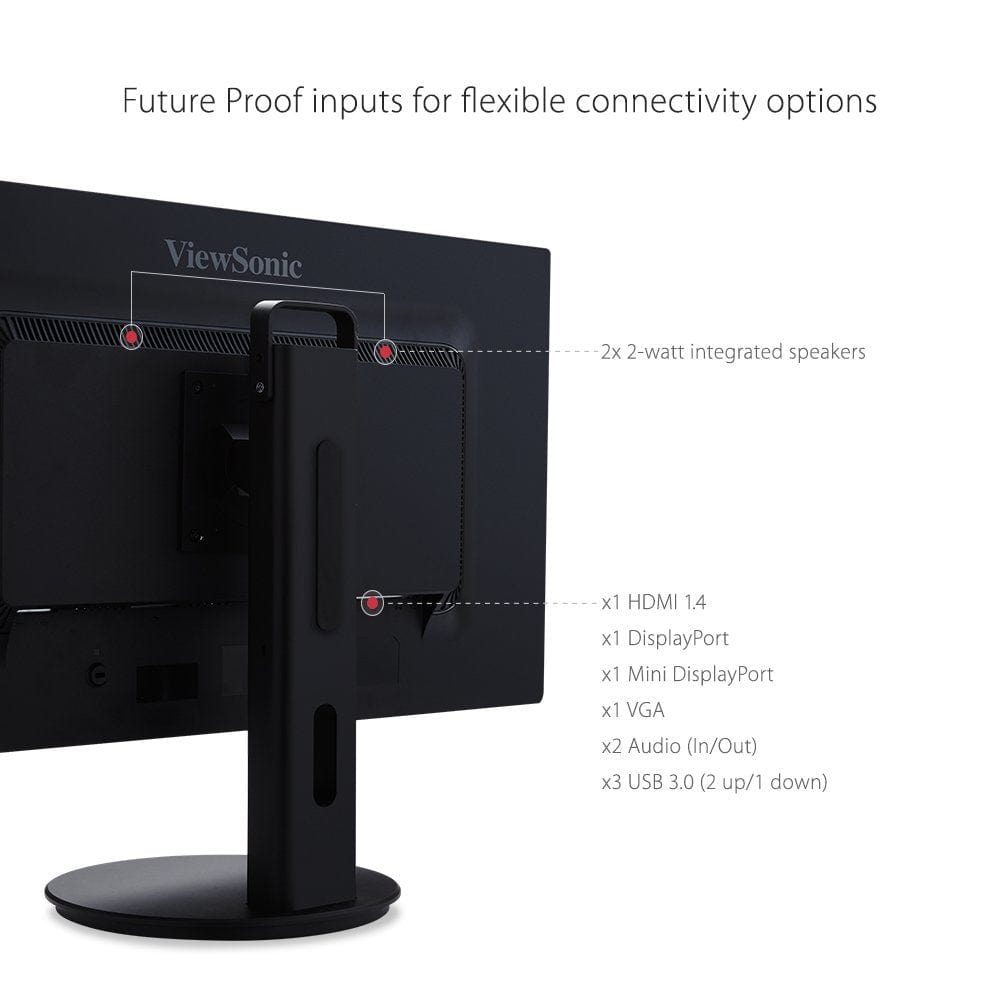 ViewSonic 22" Frameless Ergonomic Monitor - Certified Refurbished