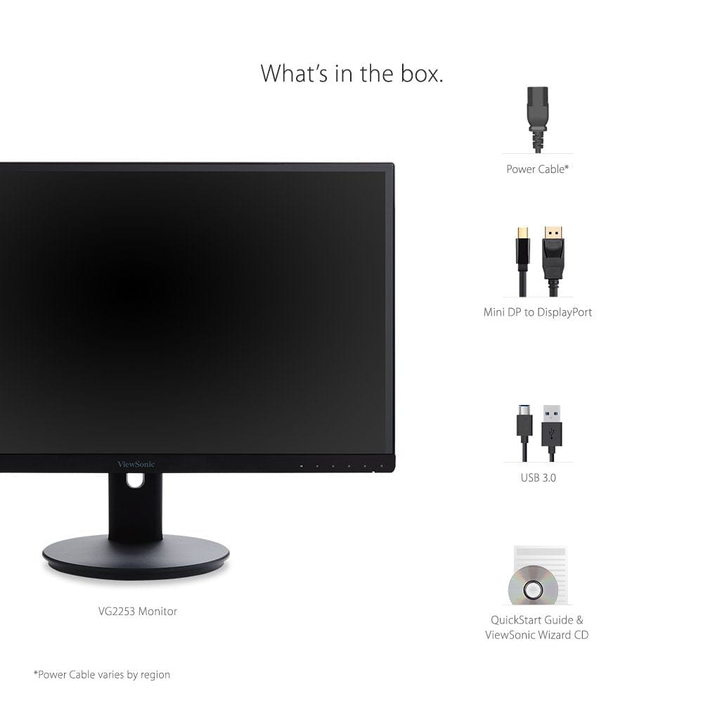 ViewSonic 22" Frameless Ergonomic Monitor - Certified Refurbished