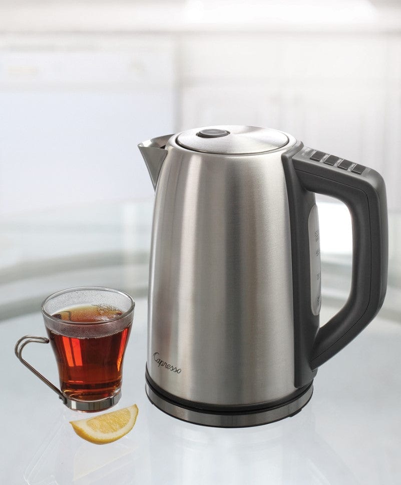 Capresso H20-RB H2O 57oz Steel Plus Water Kettle Black - Certified Refurbished
