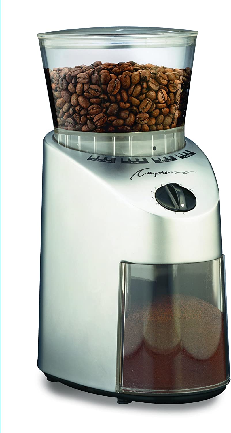 Capresso 8.8oz Infinity Conical Burr Grinder Silver - Certified Refurbished