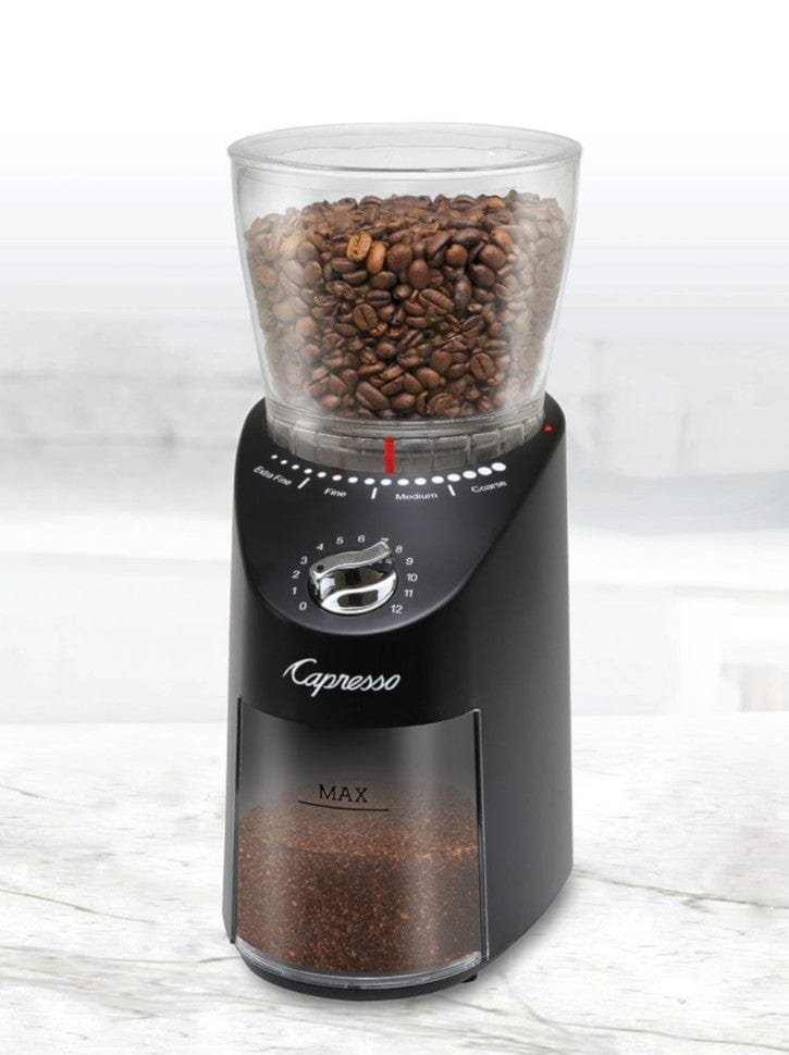 Capresso Whole Bean Coffee Grinder, Black - Certified Refurbished