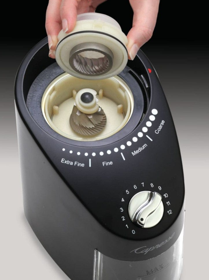 Capresso Whole Bean Coffee Grinder, Black - Certified Refurbished