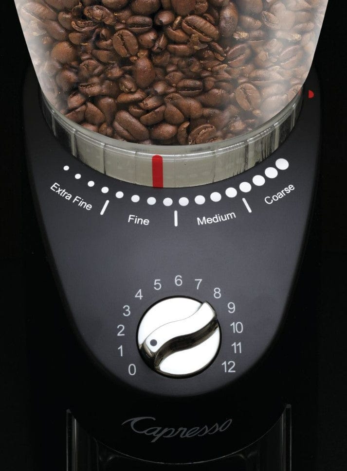 Capresso Whole Bean Coffee Grinder, Black - Certified Refurbished