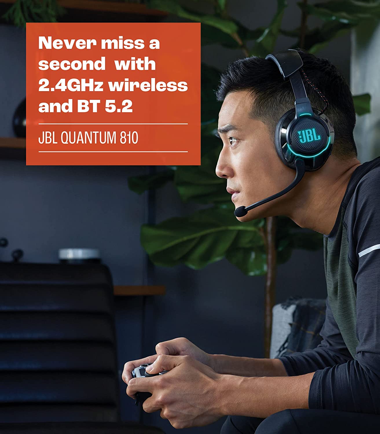JBL Quantum 810 Wireless Over-Ear Performance Gaming Headset Black - Certified Refurbished