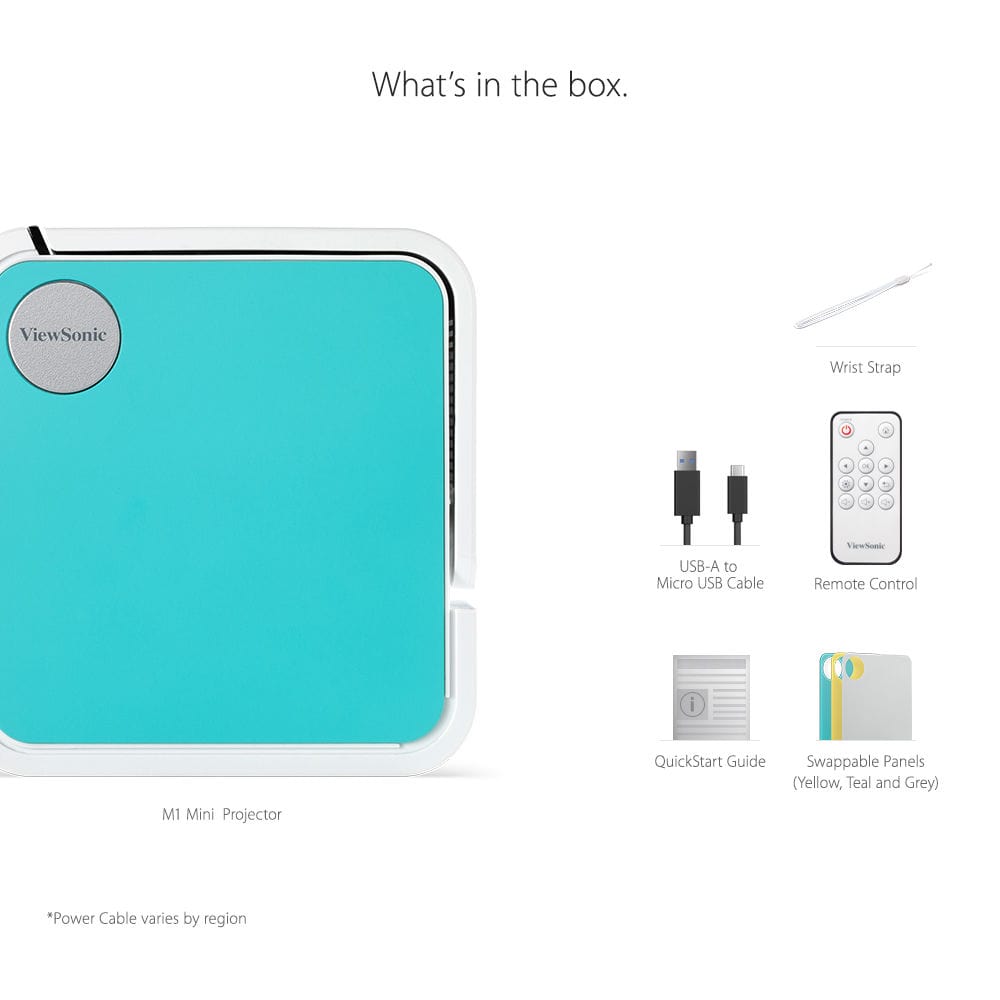 ViewSonic M1 Mini LED Pocket Projector with JBL Speaker - Certified Refurbished