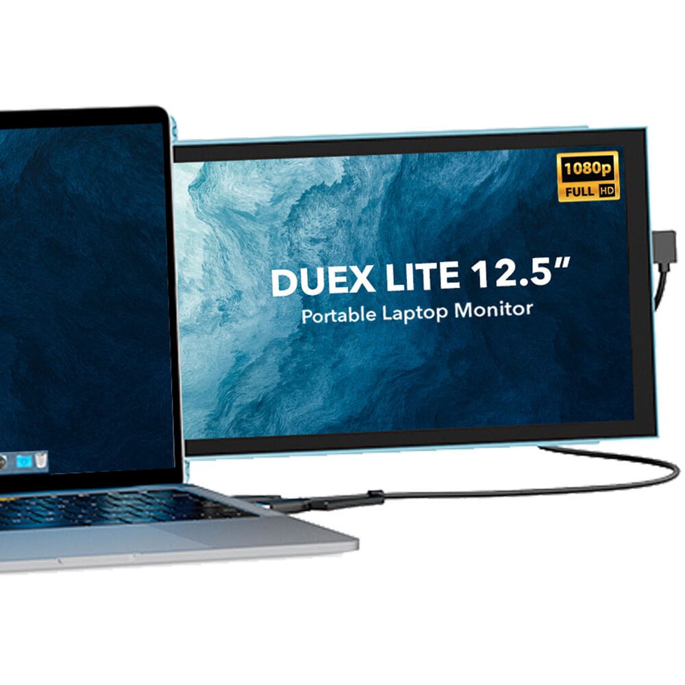 Mobile Pixels Duex Lite 12.5" Portable Monitor FHD 1080p Laptop Screen Extender, Blue - Certified Refurbished