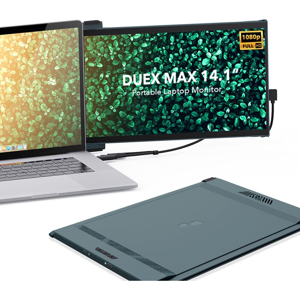 Mobile Pixels Duex Max Portable Monitor 14.1" FHD 1080P IPS Ultra Slim Laptop Screen Extender, Grey - Certified Refurbished