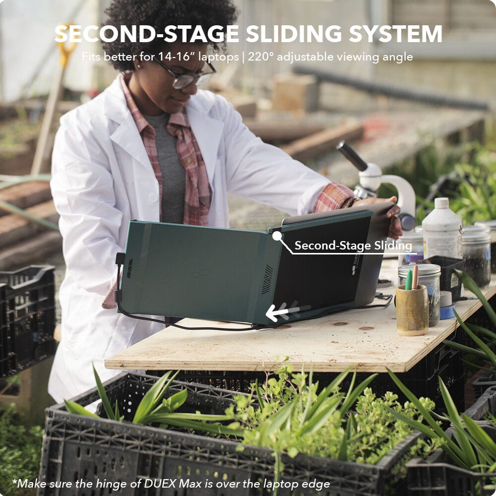 Mobile Pixels Duex Max Portable Monitor 14.1" FHD 1080P IPS Ultra Slim Laptop Screen Extender, Grey - Certified Refurbished