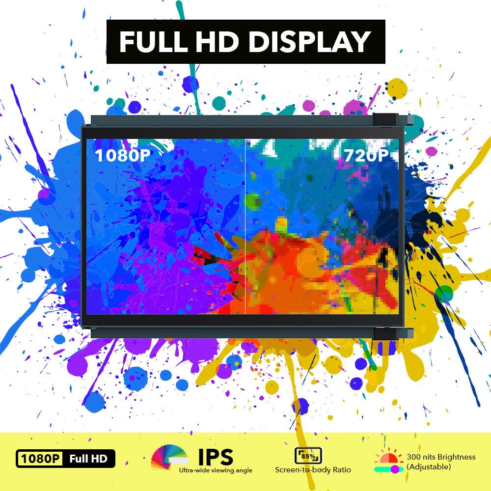 Mobile Pixels Duex Max Portable Monitor 14.1" FHD 1080P IPS Ultra Slim Laptop Screen Extender, Grey - Certified Refurbished