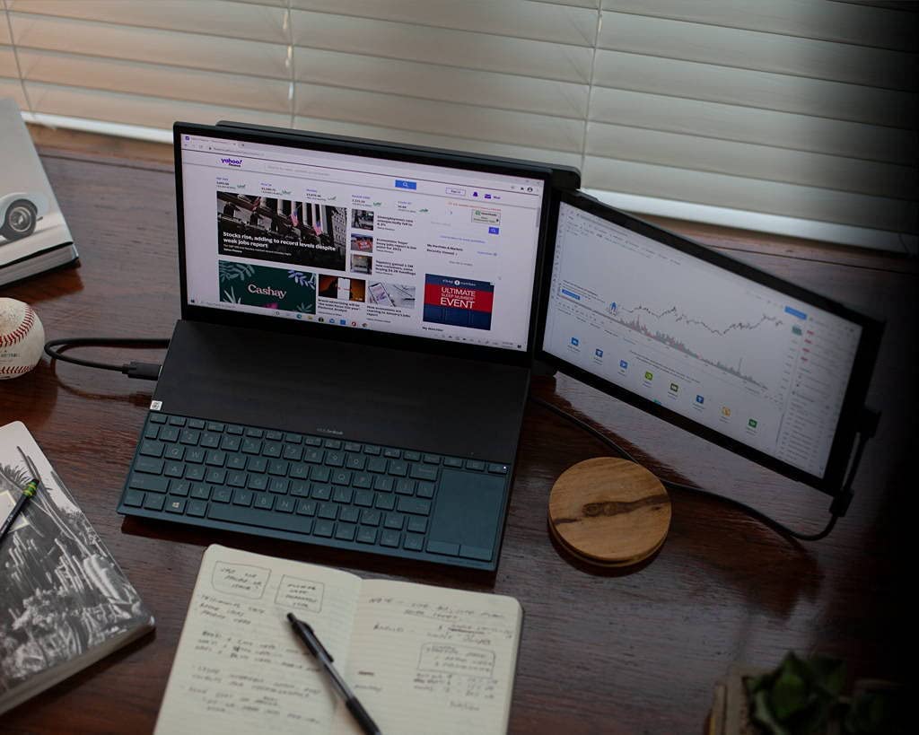 Mobile Pixels Duex Lite 12.5" Portable Monitor Full HD 1080P IPS Screen, USBC Ultra Portable Laptop Dual Monitor, Plug and Play, Any Laptops Compatible, Grey - Certified Refurbished