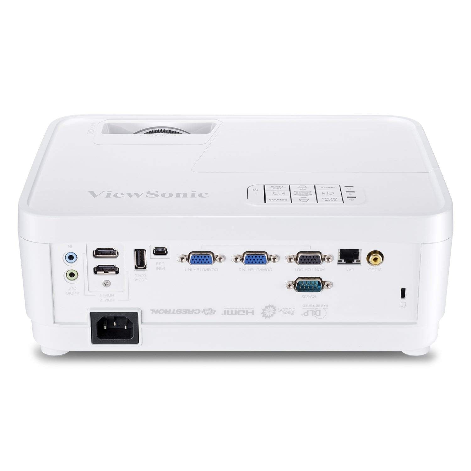 ViewSonic 3700 Lumens WXGA HDMI Networkable Short Throw Projector for Home and Office - Certified Refurbished