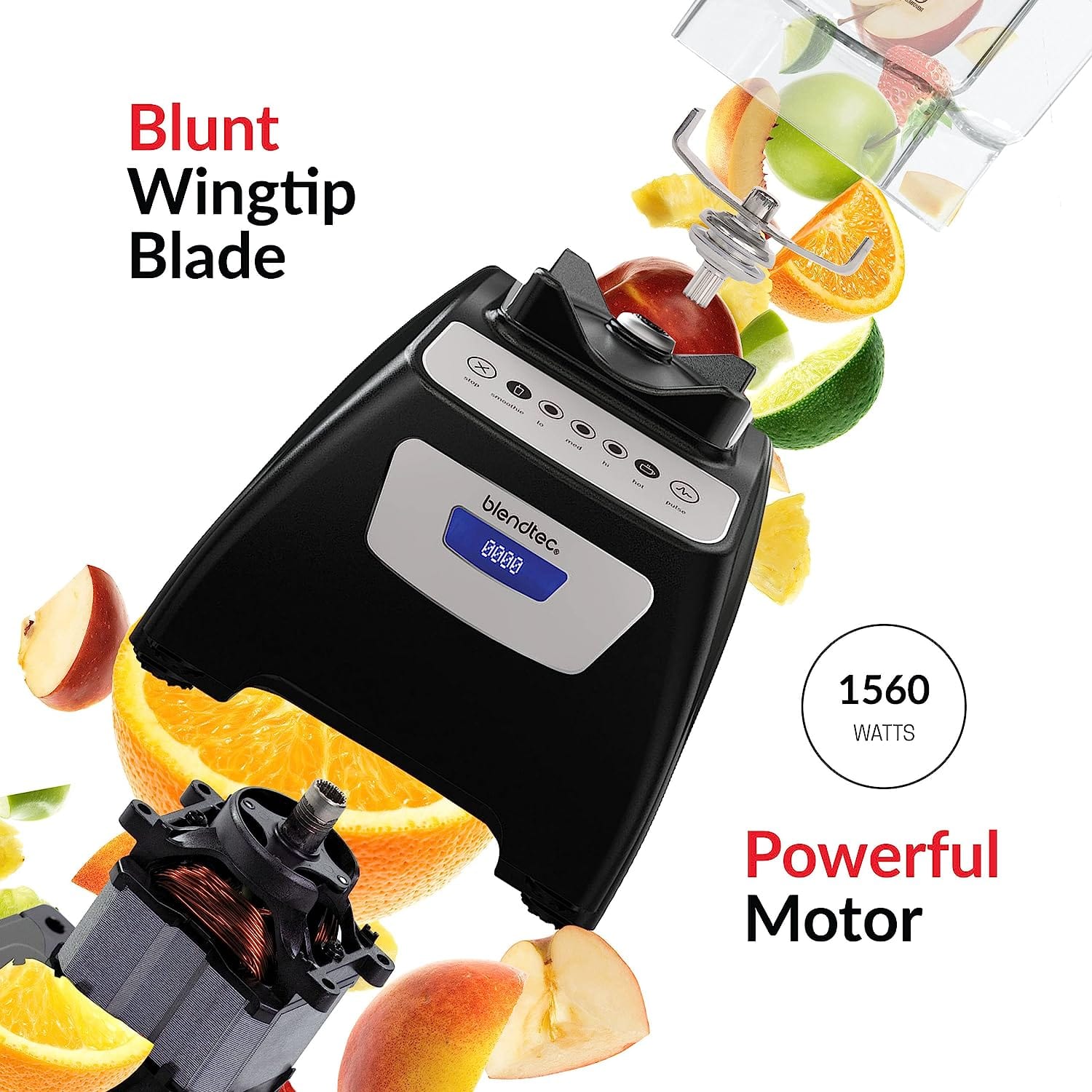 Blendtec Classic 570 Blender 90oz Jar WildSide+ Kitchen Blender Black - Certified Refurbished