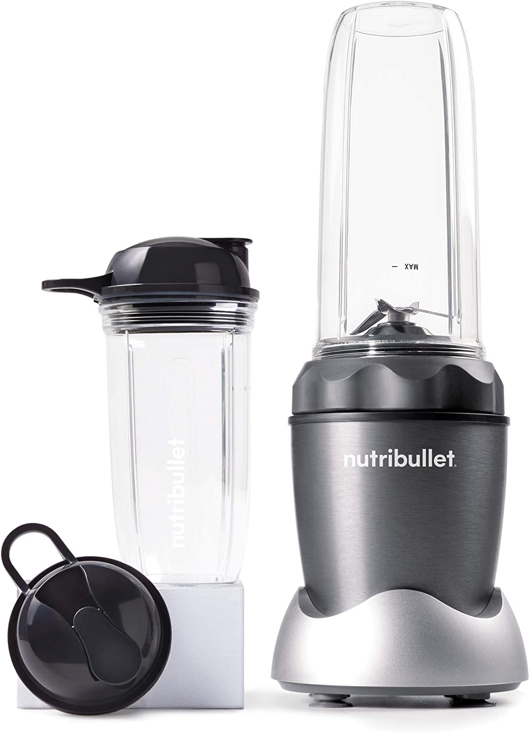 NutriBullet NB50100C Pro 1000 1000W 7-Piece Set Single Serve Blender Gray - Certified Refurbished