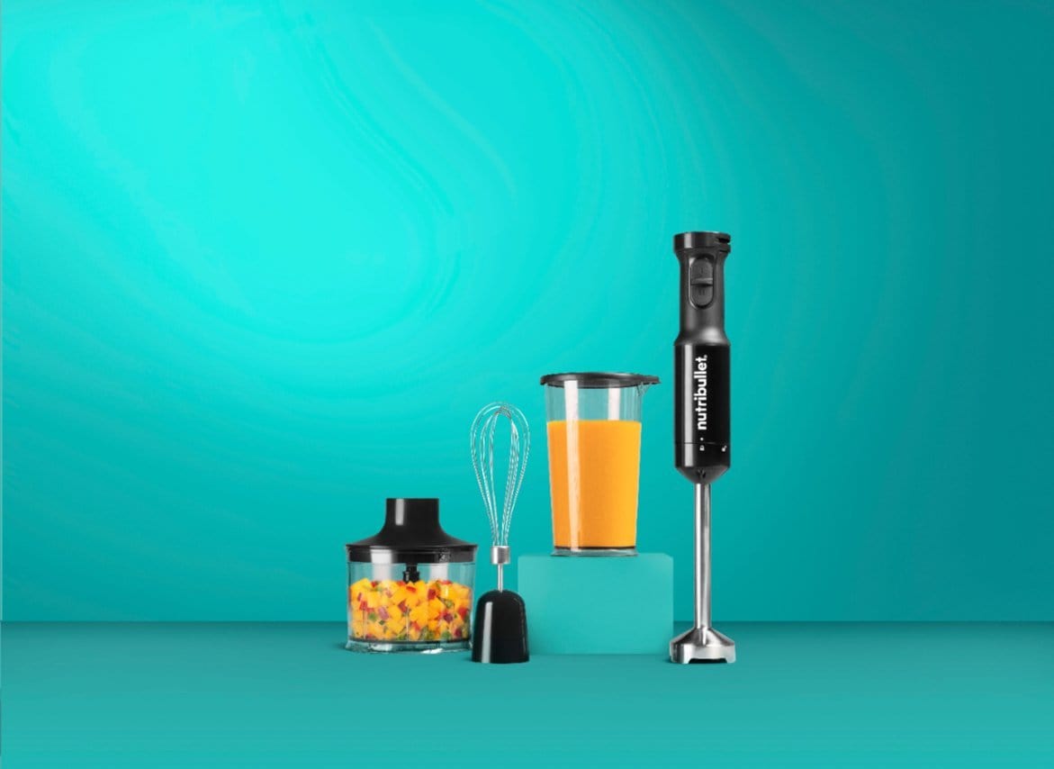 Nutribullet 2-Speed Immersion Blender System with Attachments Black - Certified Refurbished