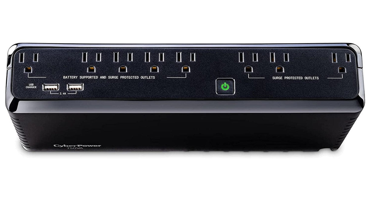 CyberPower SL750U 750VA/375W Slim Standby UPS - Certified Refurbished