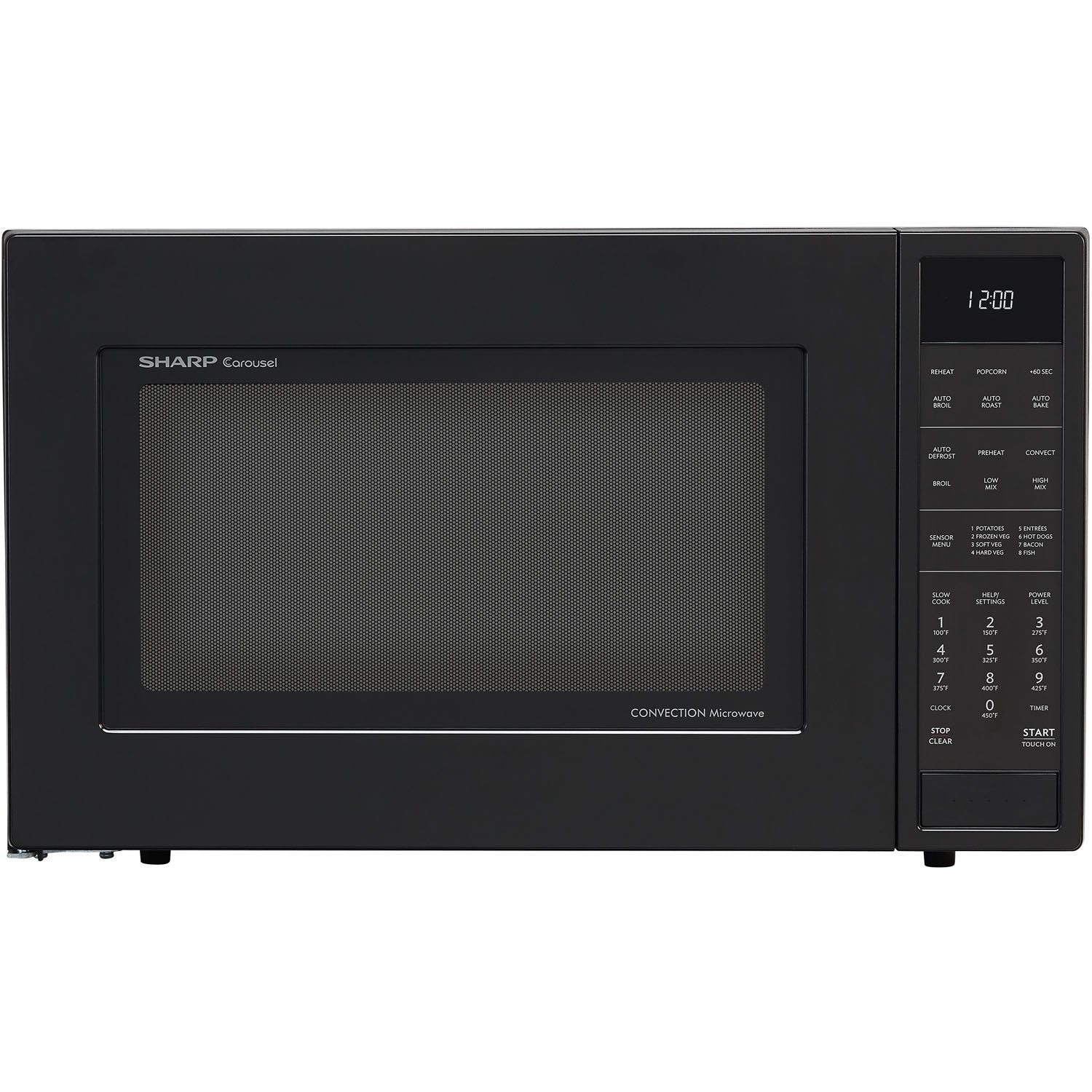 Sharp SMC1585BB 1.5 CF 900W Matte Black Carousel Convection Microwave Oven - Certified Refurbished