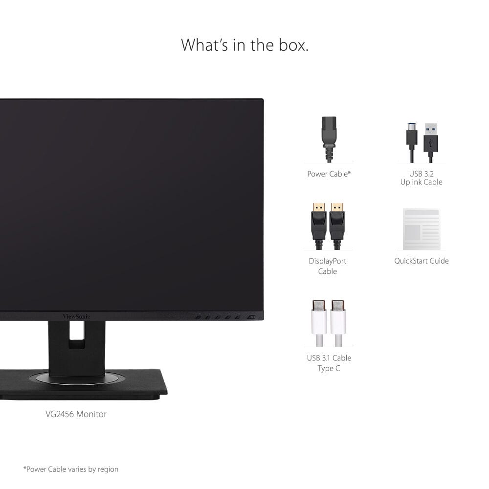ViewSonic 24" Ergonomic 1080p USB IPS Docking Monitor Certified Refurbished