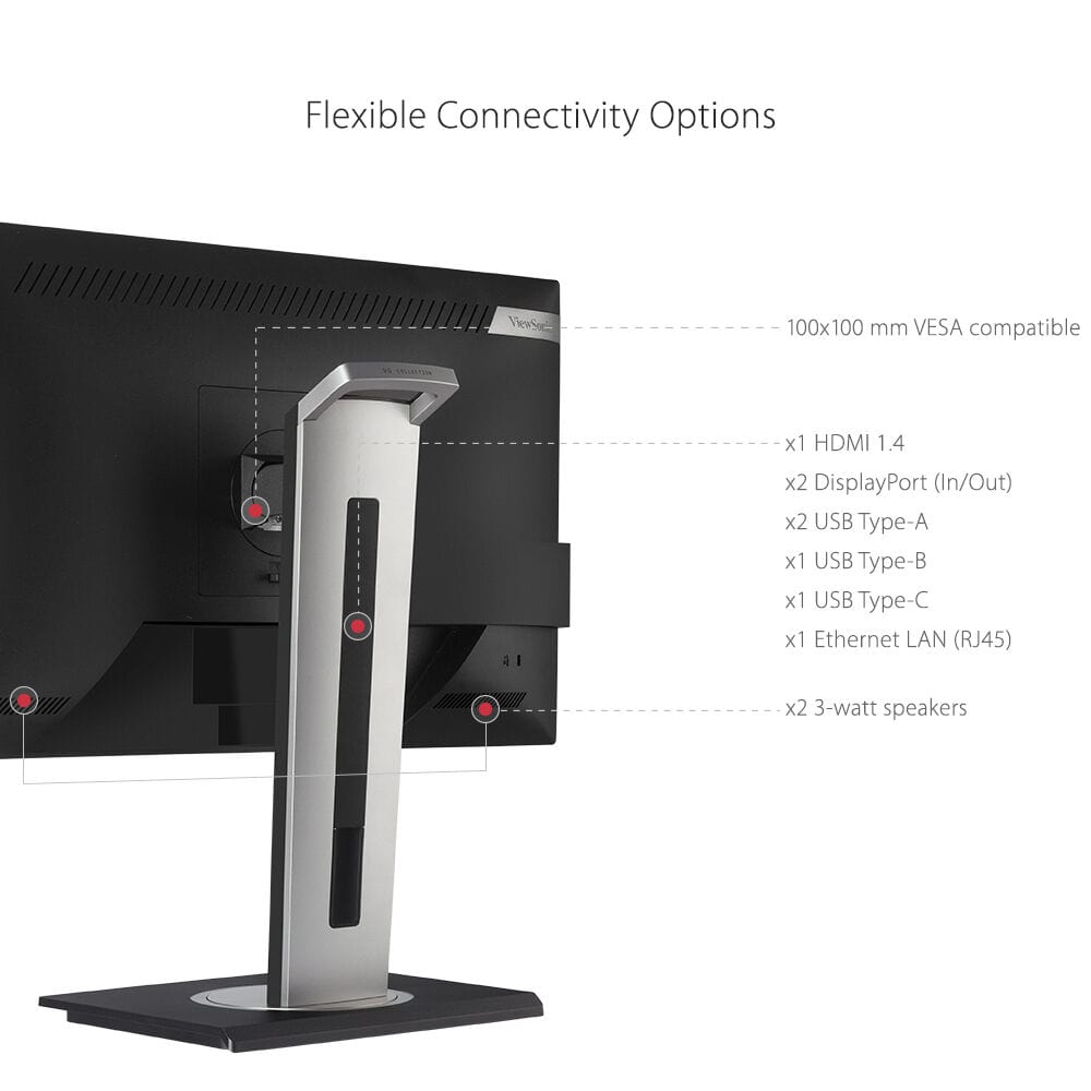 ViewSonic 24" 1080p Ergonomic IPS Docking Monitor - Certified Refurbished