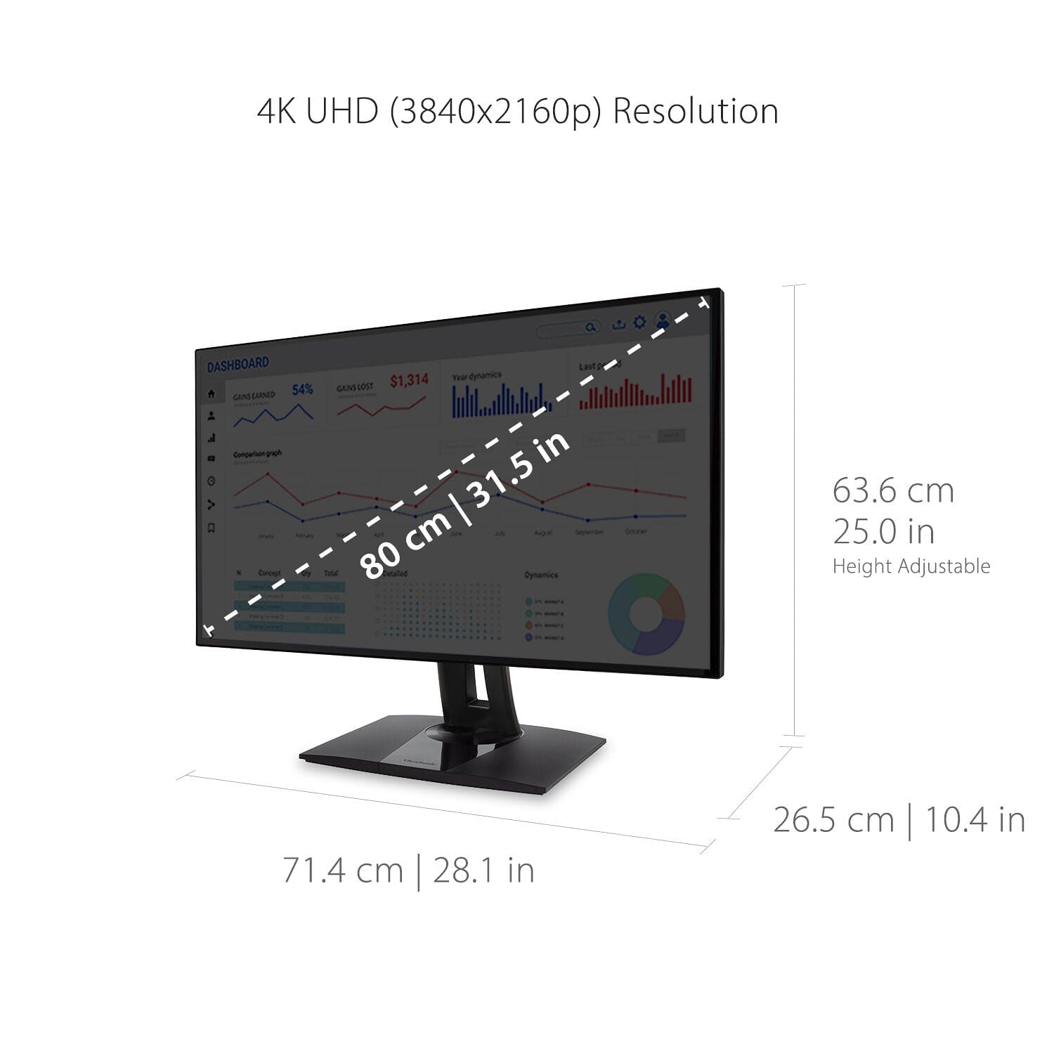 ViewSonic 32" 16:9 4K UHD HDR10 IPS Monitor - Certified Refurbished
