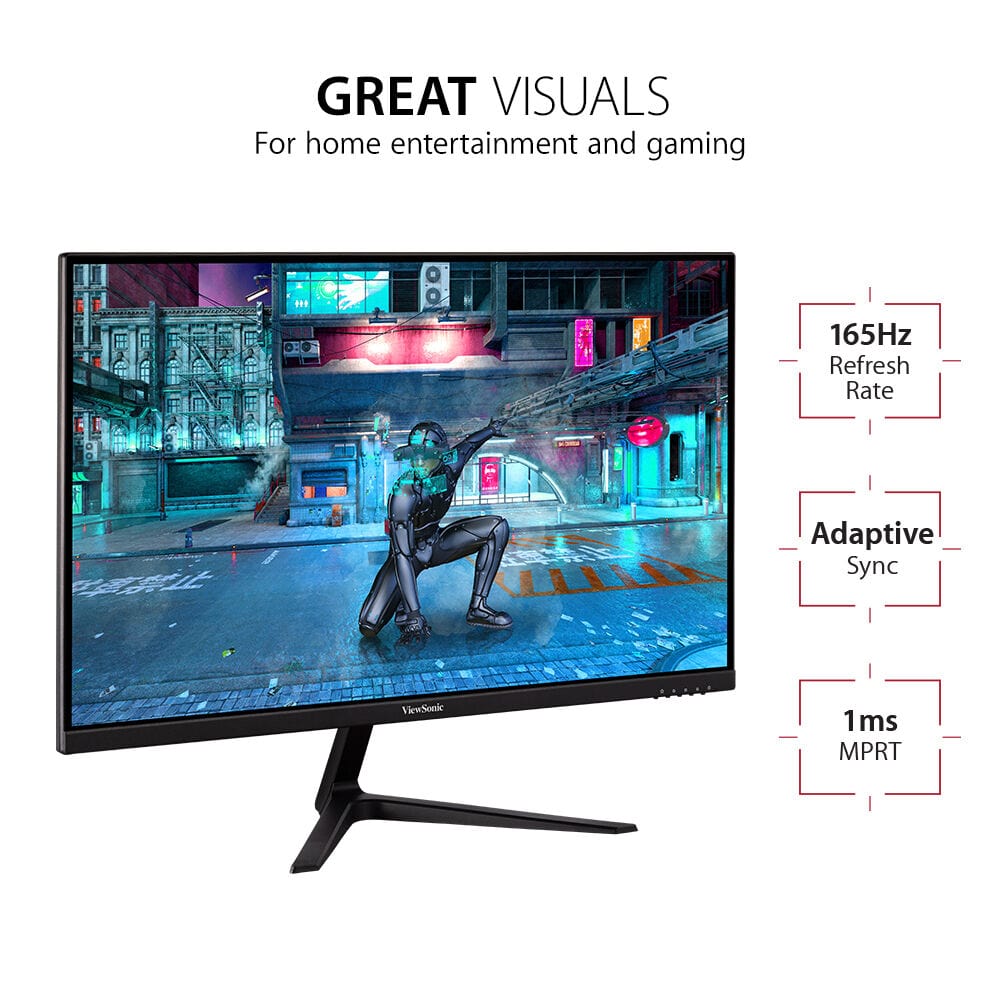 ViewSonic 27" Frameless Full HD 1080p 165Hz 1ms Gaming Monitor - Certified Refurbished