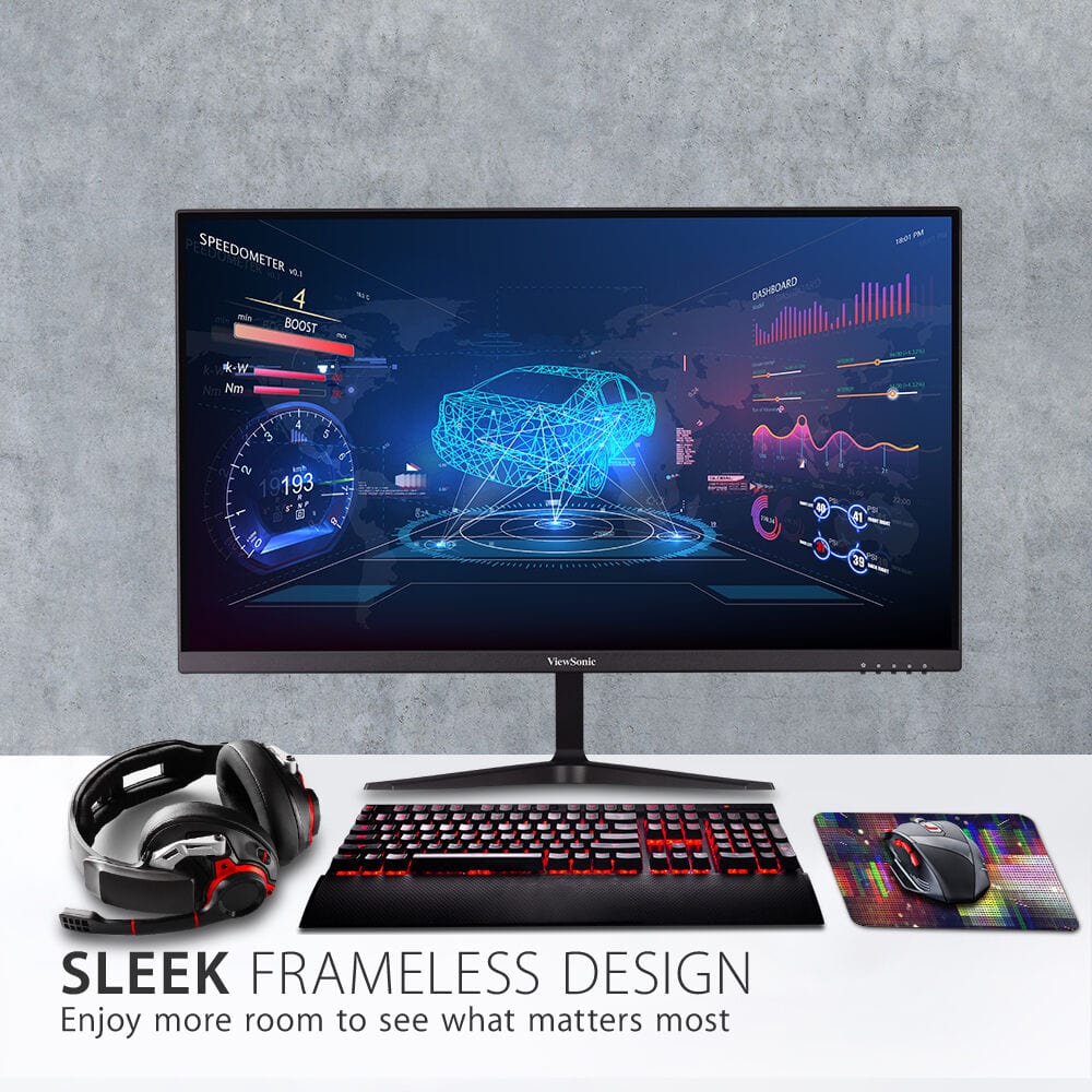 ViewSonic 27" Frameless Full HD 1080p 165Hz 1ms Gaming Monitor - Certified Refurbished