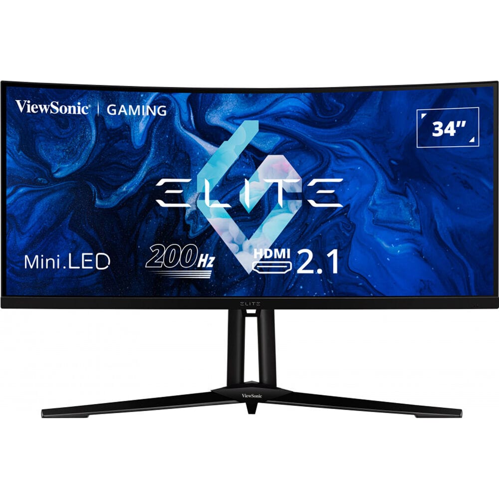 ViewSonic Elite 34" 1440p 200Hz, Mini LED, USB CCurved Gaming Monitor - Certified Refurbished