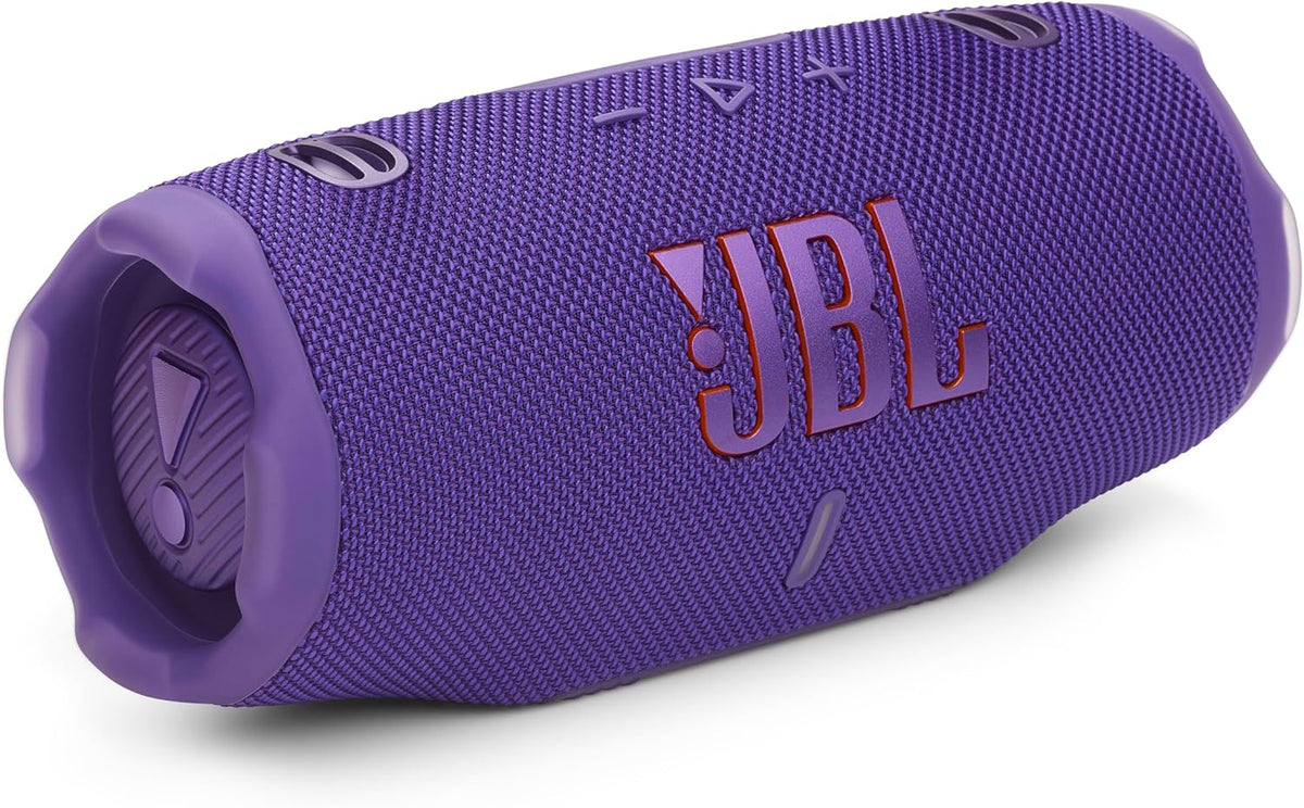 JBL Charge 6 Portable Waterproof Speaker with Built-in Powerbank, Purple - Certified Refurbished