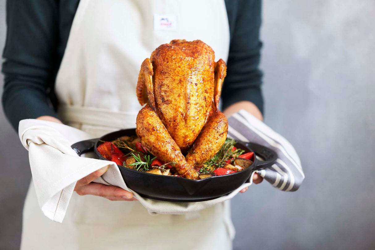 Staub Cast Iron 9.5-inch Vertical Chicken Roaster - Matte Black