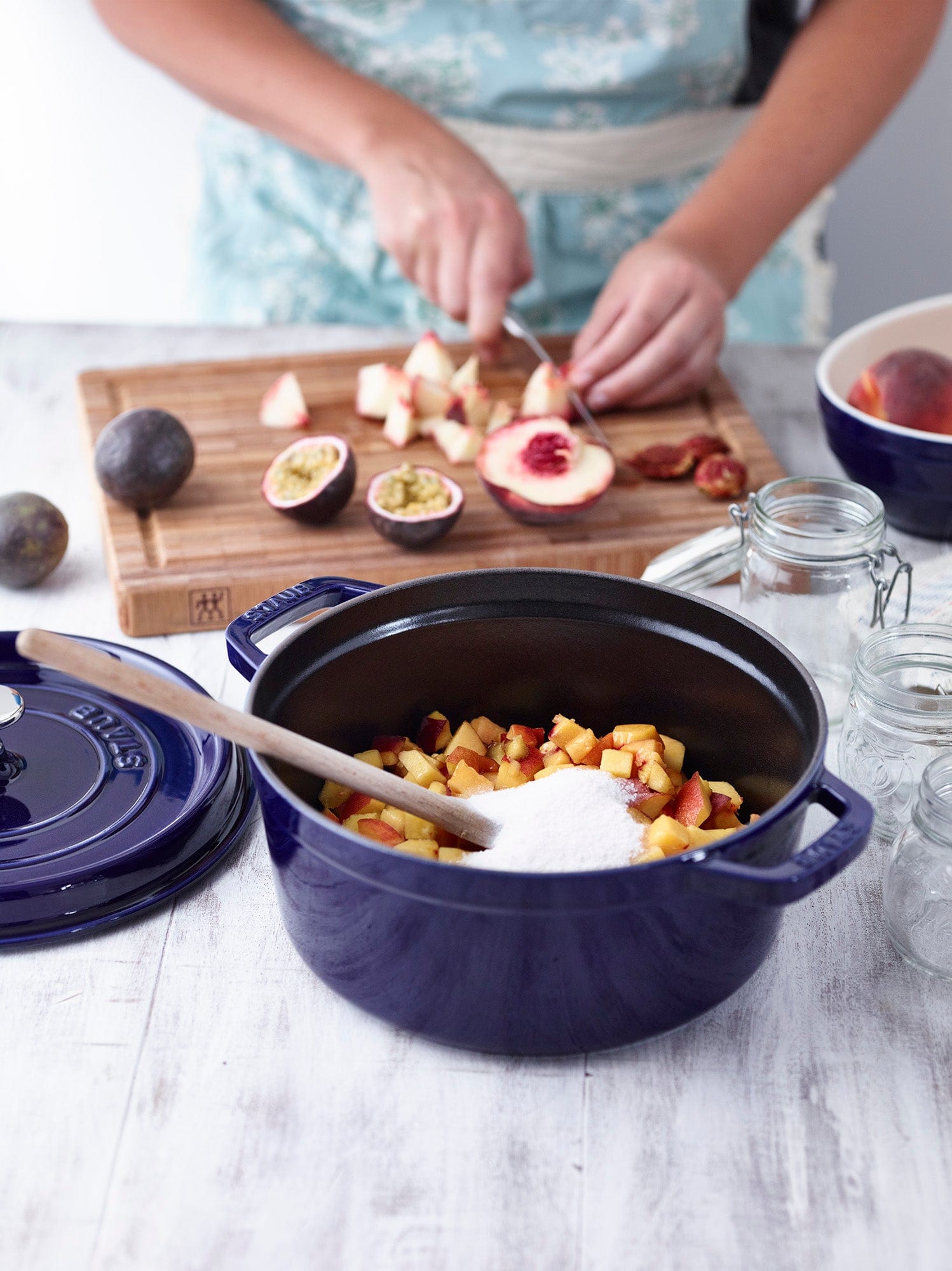 Staub Cast Iron 4-qt Round Cocotte - Dark Blue