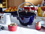 Staub Cast Iron 1-qt Round Tea Kettle - Dark Blue