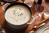 Staub Cast Iron 5.5-qt Round Cocotte, Dutch Oven - White Truffle