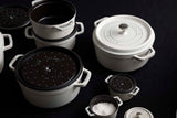 Staub Cast Iron 5.5-qt Round Cocotte, Dutch Oven - White Truffle