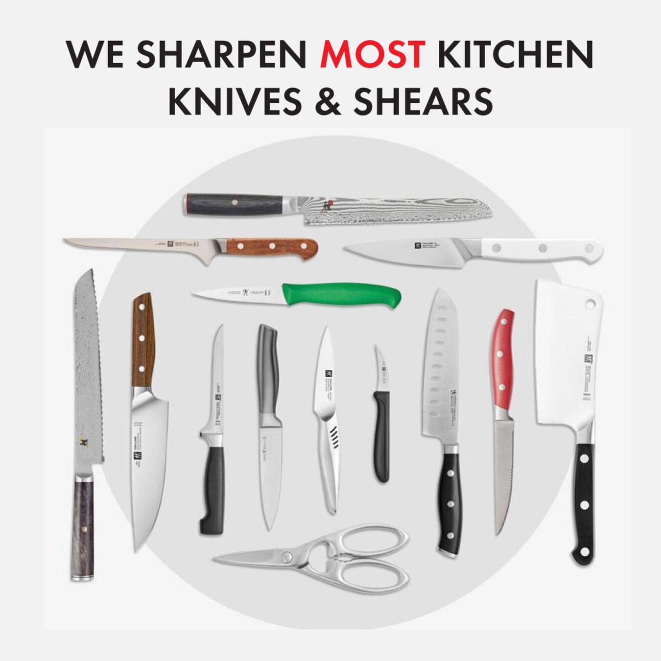 Knife Aid Professional Sharpening Service by Mail, 4 Knives