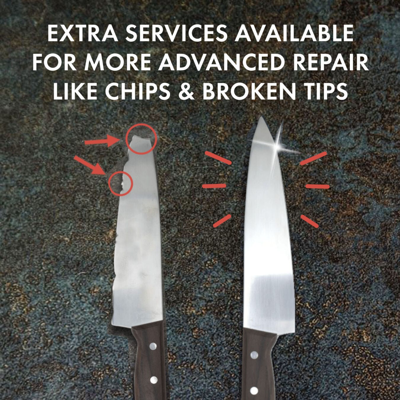 Knife Aid Professional Sharpening Service by Mail, 4 Knives