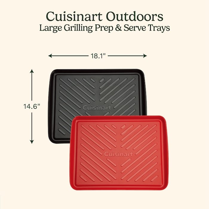 Cuisinart Grilling Prep and Serve Melamine Trays, Large