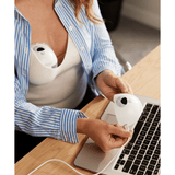 Momcozy M5 Wearable Hands-Free Breast Pump, Soft Double-Sealed Flange 24mm, 3 Modes & 9 Levels Electric Pump, 2 Pack, Green