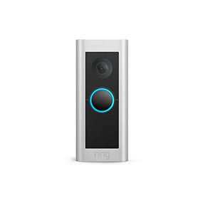 Ring Wired Doorbell Plus Smart Doorbell, 1080p HD, Color Night Vision, Dual-Band Wi-Fi, Satin Nickel - Certified Refurbished