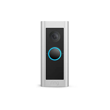 Ring Wired Doorbell Plus Smart Doorbell, 1080p HD, Color Night Vision, Dual-Band Wi-Fi, Satin Nickel - Certified Refurbished