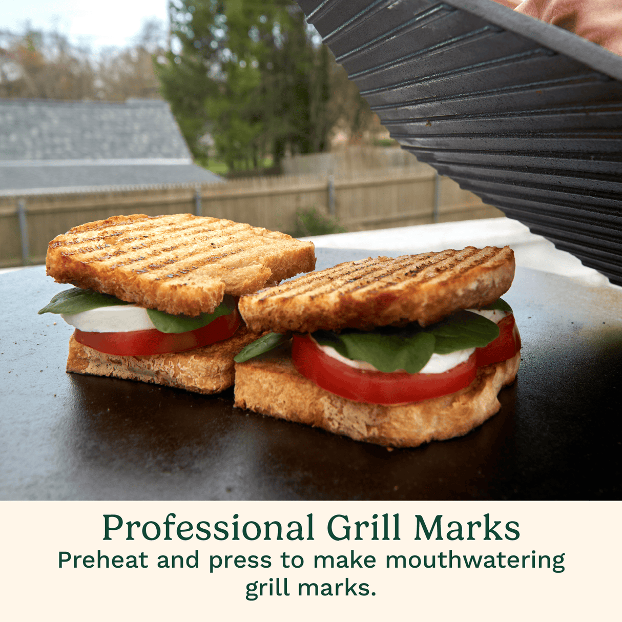 Cuisinart XL Cast Iron Griddle Press, 10"L x 10"W