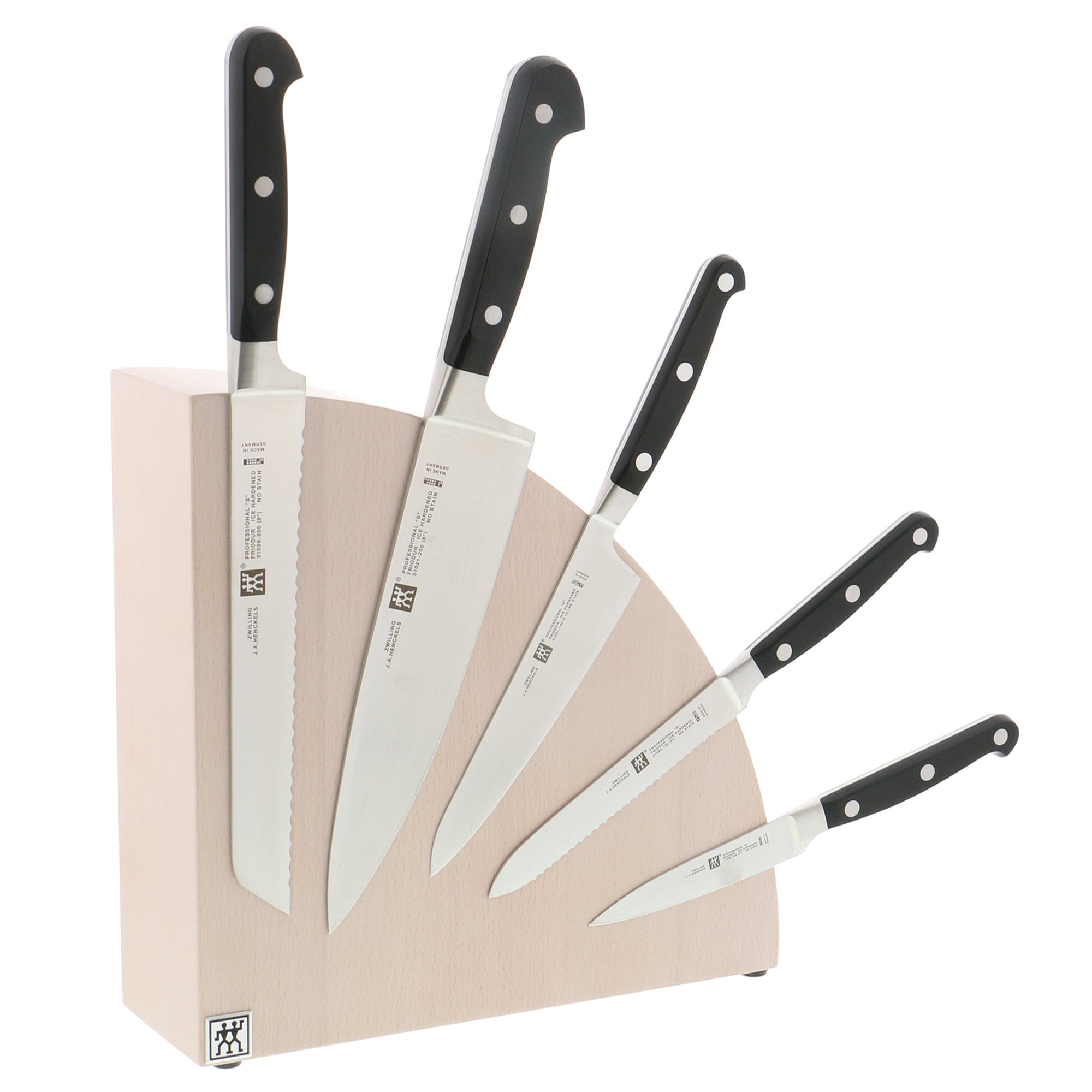 Zwilling Italian Round Magnetic Knife Block - White-Colored Beechwood