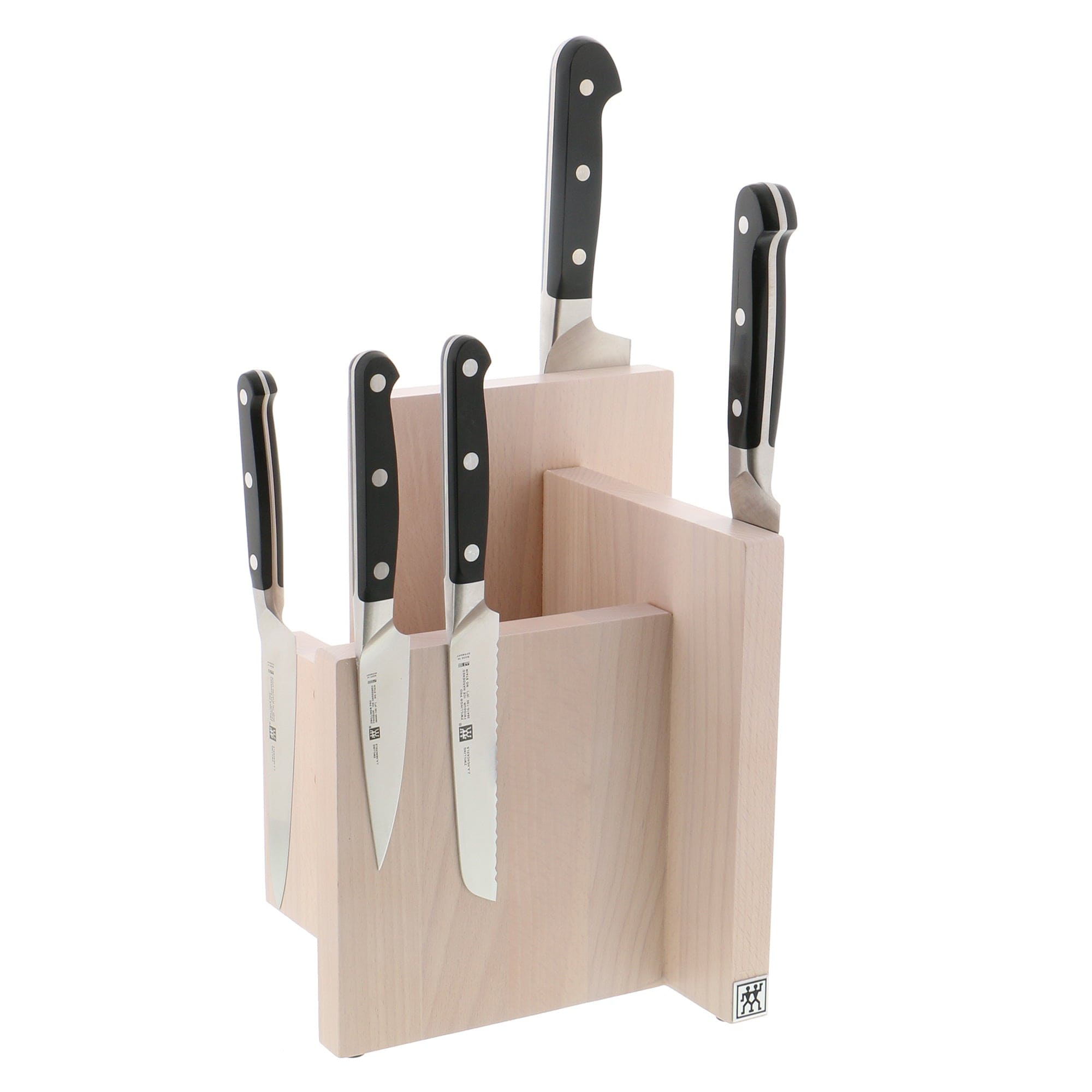 Zwilling Italian Square Magnetic Knife Block - White-Colored Beechwood