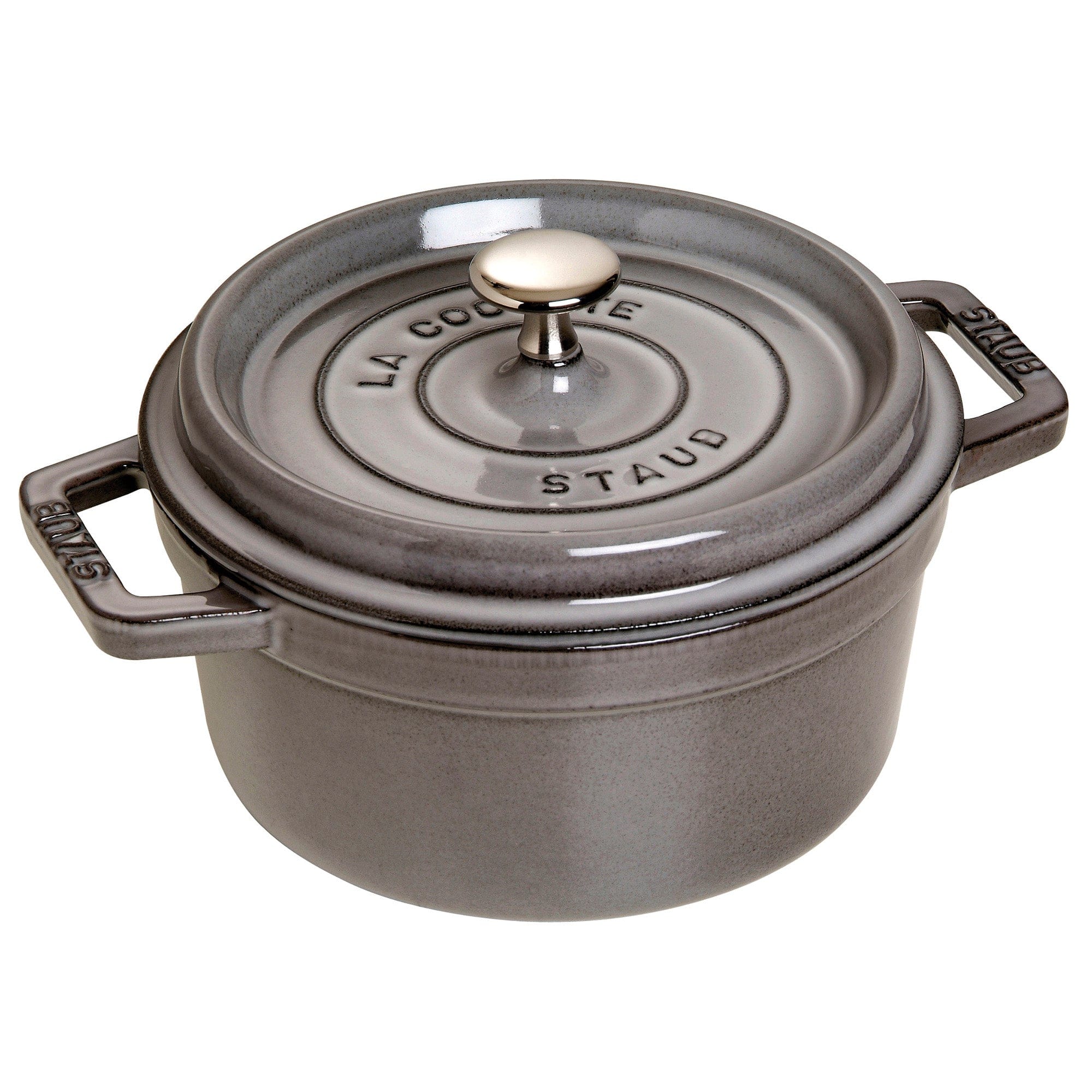 Staub Cast Iron 2.75-qt Round Cocotte - Graphite Grey