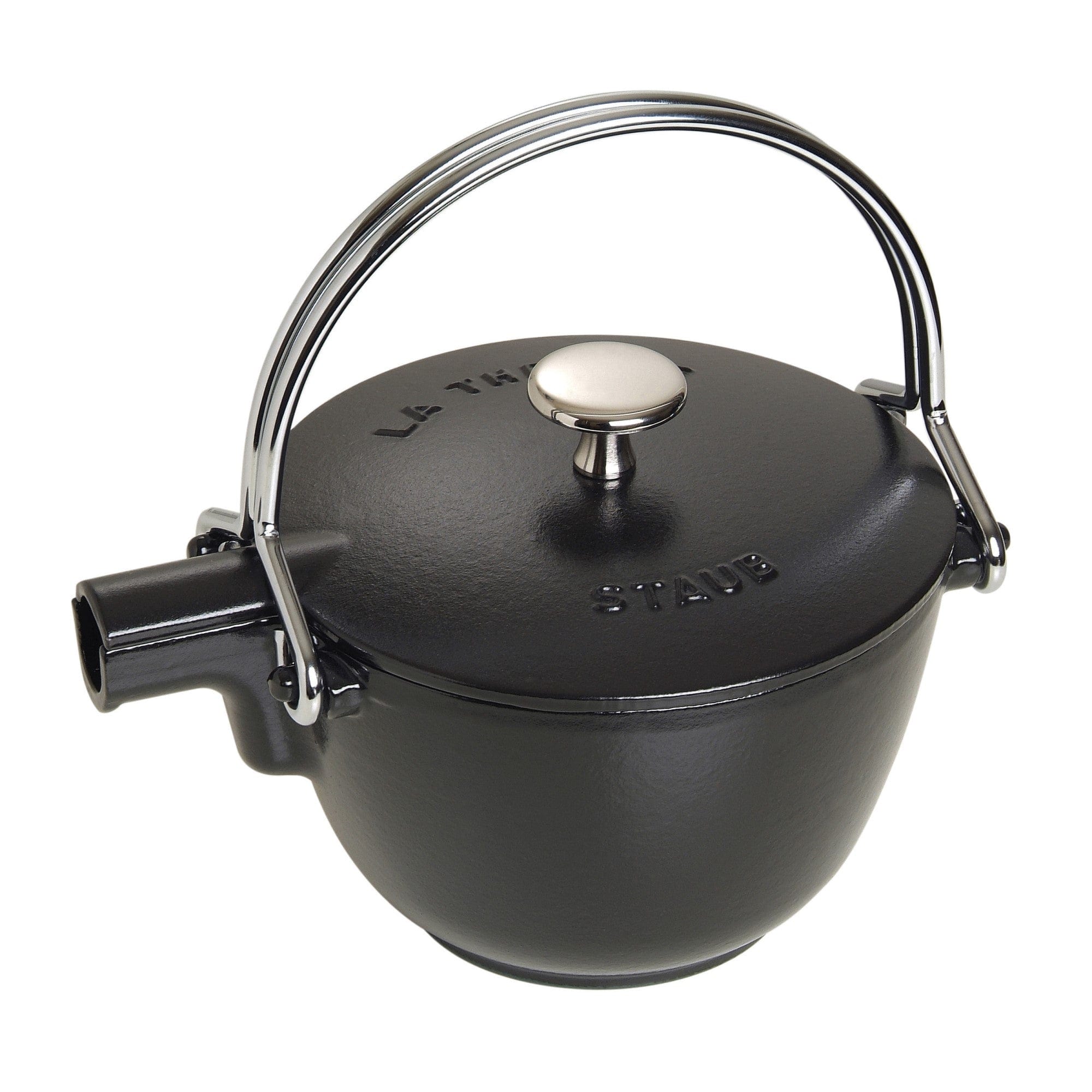 Staub Cast Iron 1-qt Round Tea Kettle - Matte Black