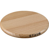 Staub 6-inch Round Magnetic Wood Trivet