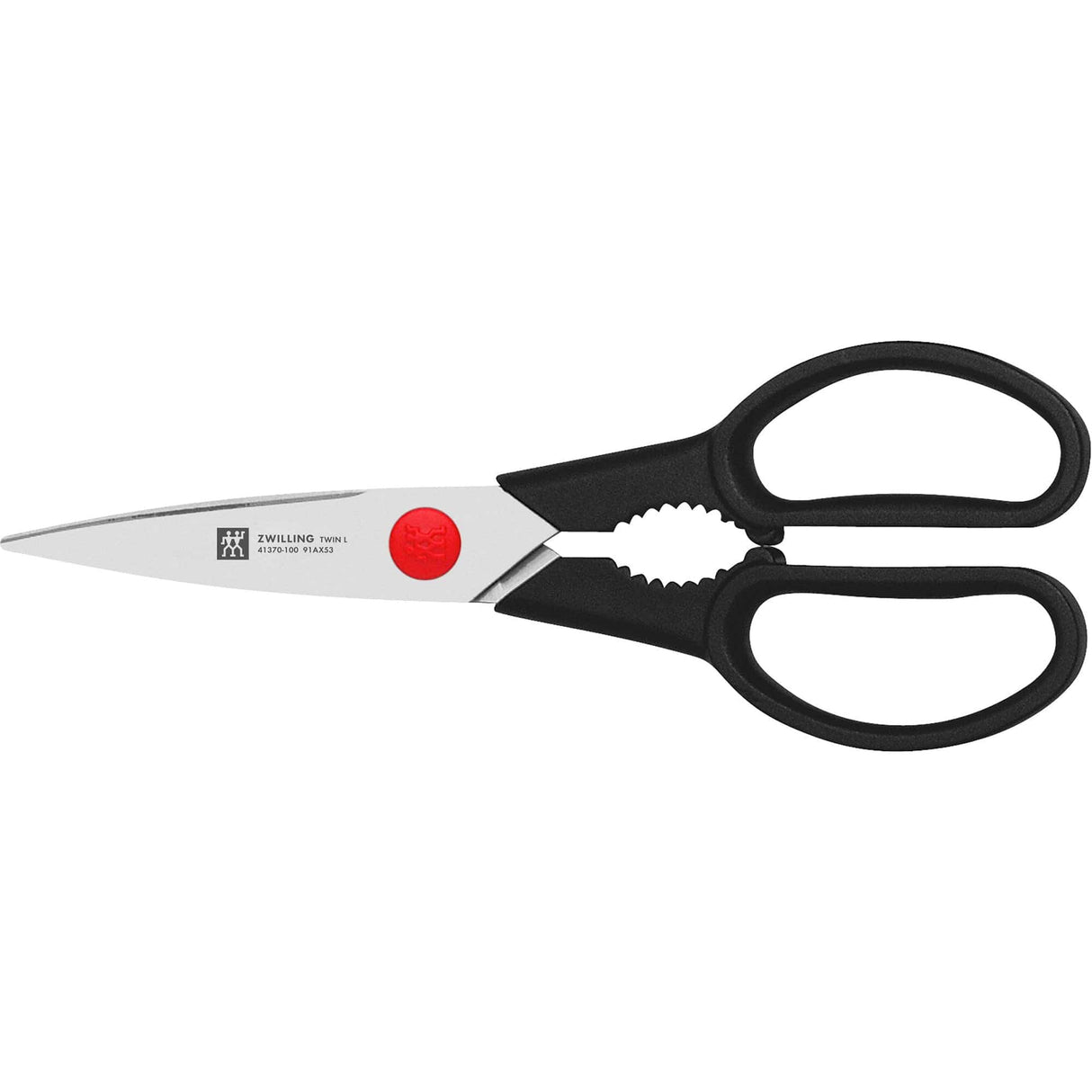 Zwilling Twin L 3.5-in Kitchen Shears, Multi-Purpose, Heavy Duty, Stainless Steel Blades, Black