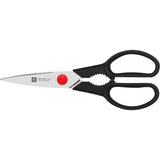Zwilling Twin L 3.5-in Kitchen Shears, Multi-Purpose, Heavy Duty, Stainless Steel Blades, Black