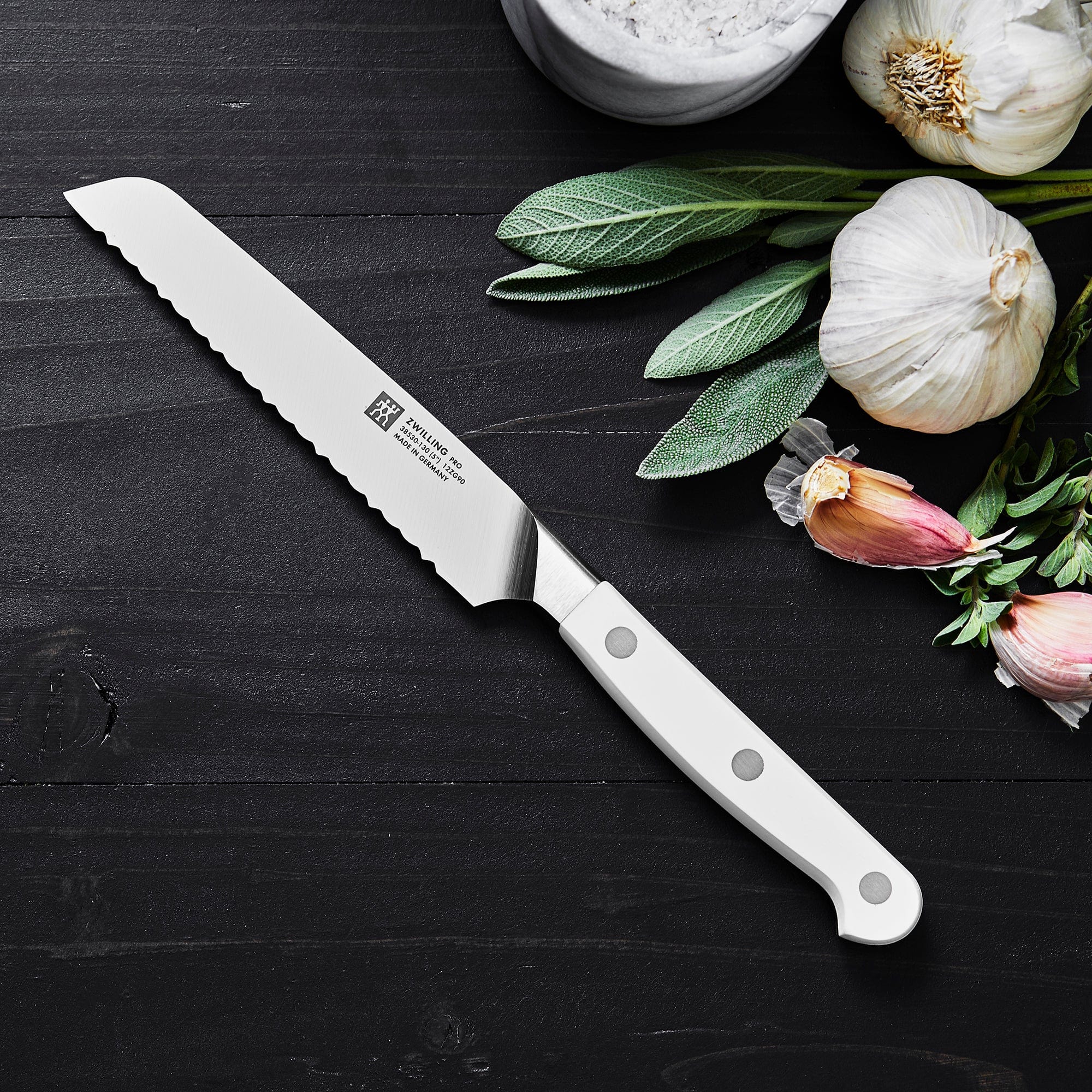 Zwilling Pro Le Blanc 5-inch Serrated Utility Knife