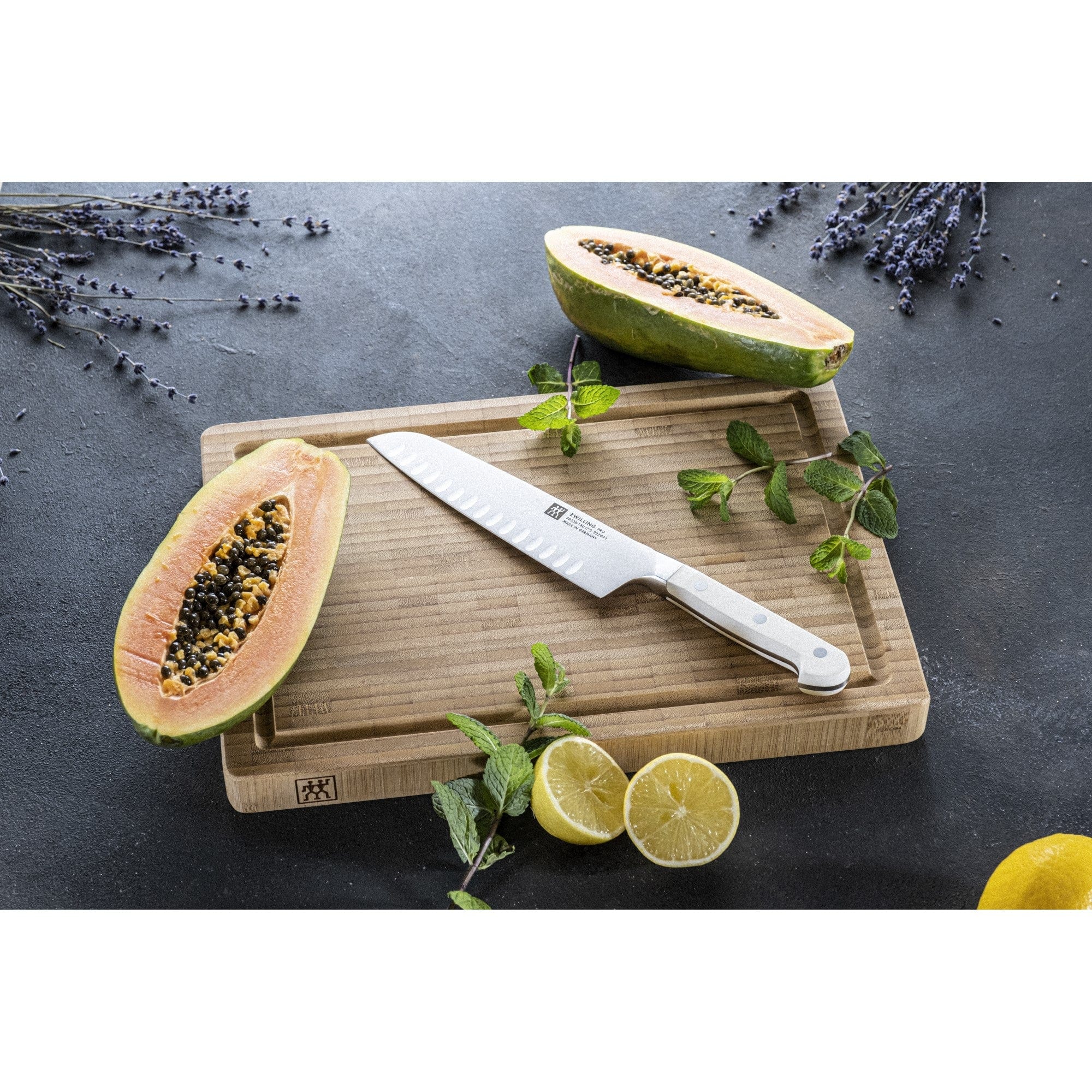 Zwilling Pro Le Blanc 7-inch Hollow Edge Santoku Knife