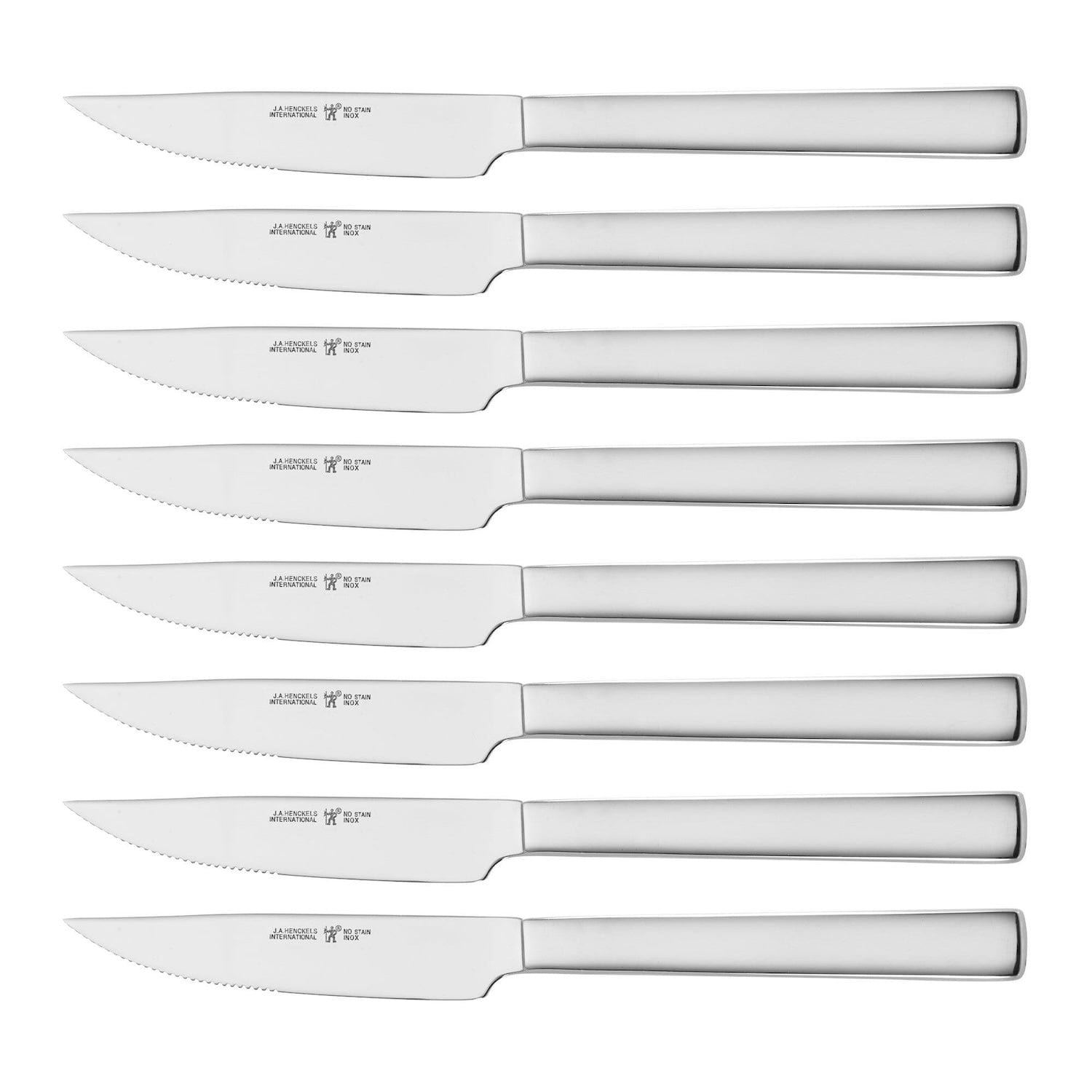 Henckels 8-pc Polished Stainless Steel Serrated Steak Knife Set