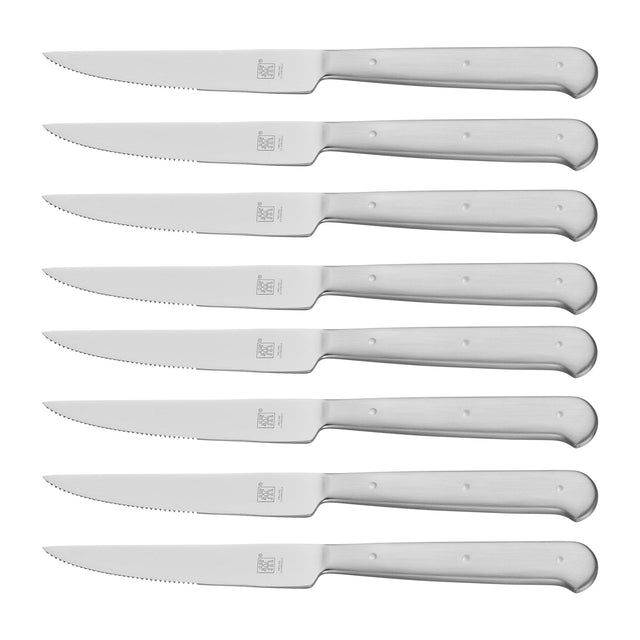 Zwilling Porterhouse Razor-Sharp Steak Knife Set of 8 with Black Presentation Case, Gift Set